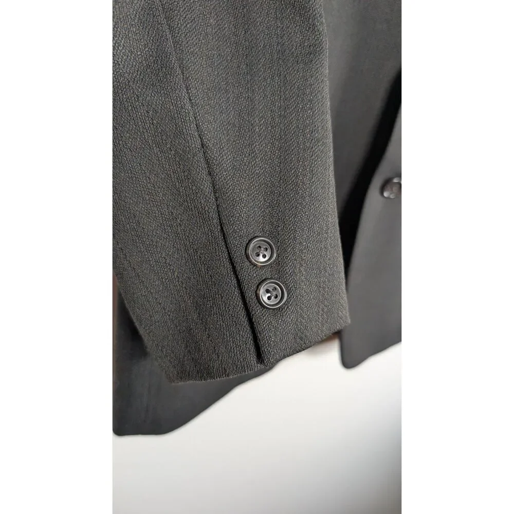 Vintage Terzo Uomo 38R Charcoal Sport Coat Blazer Old Money Union Made USA